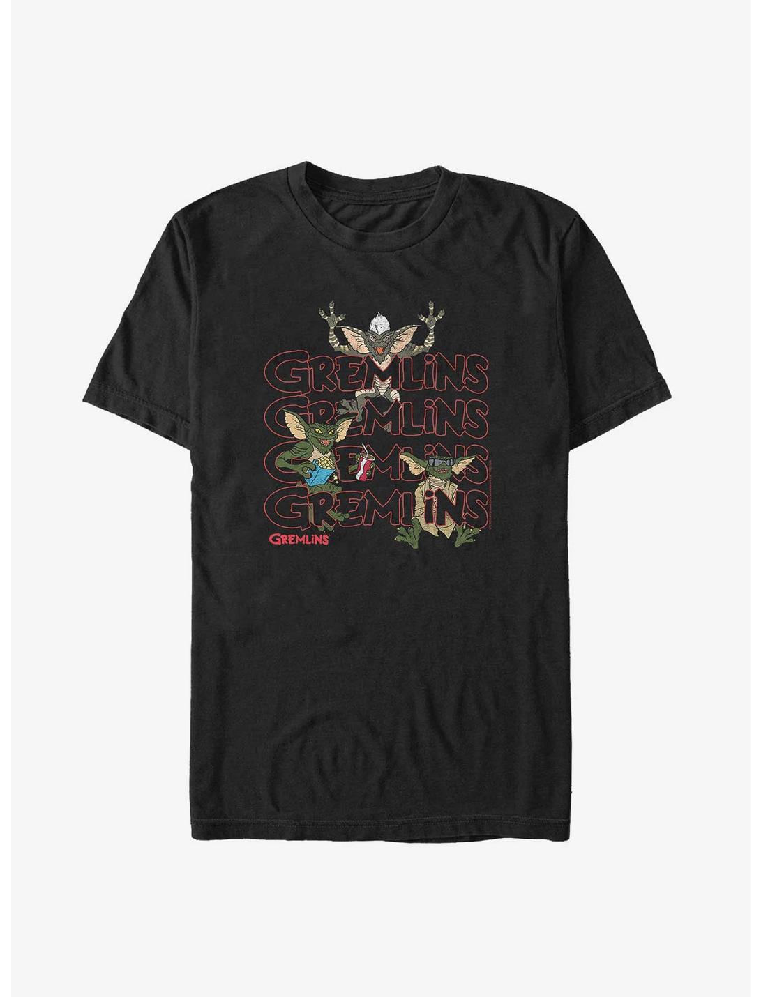 Gremlins Stacked Gremlins Big & Tall T-Shirt, BLACK, hi-res