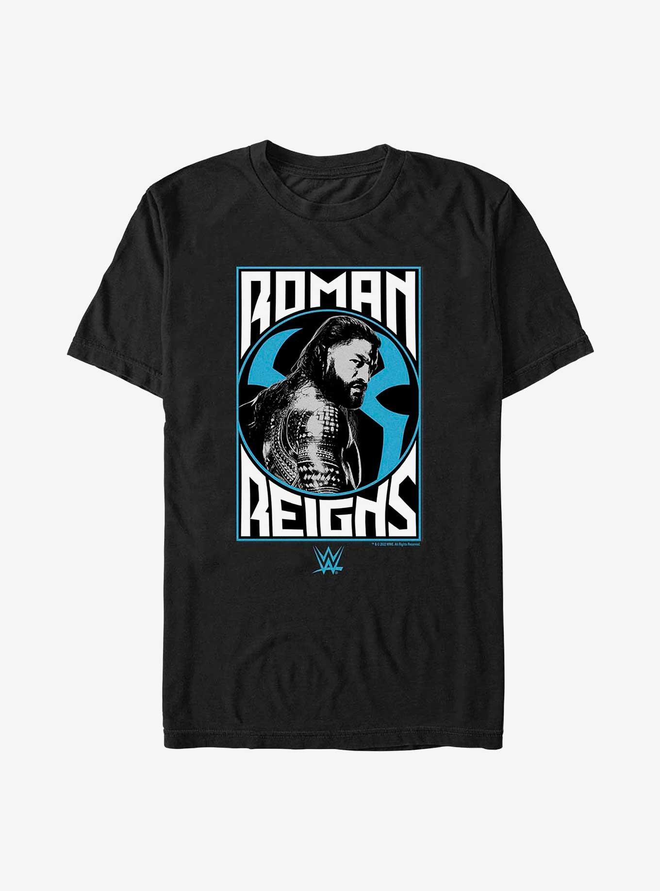 WWE Roman Reigns Poster Big & Tall T-Shirt, BLACK, hi-res