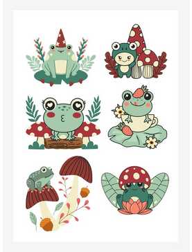 Frog And Mushroom Kiss-Cut Sticker Sheet, , hi-res