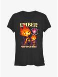 Disney Pixar Elemental Ember Find Your Fire Girls T-Shirt, BLACK, hi-res