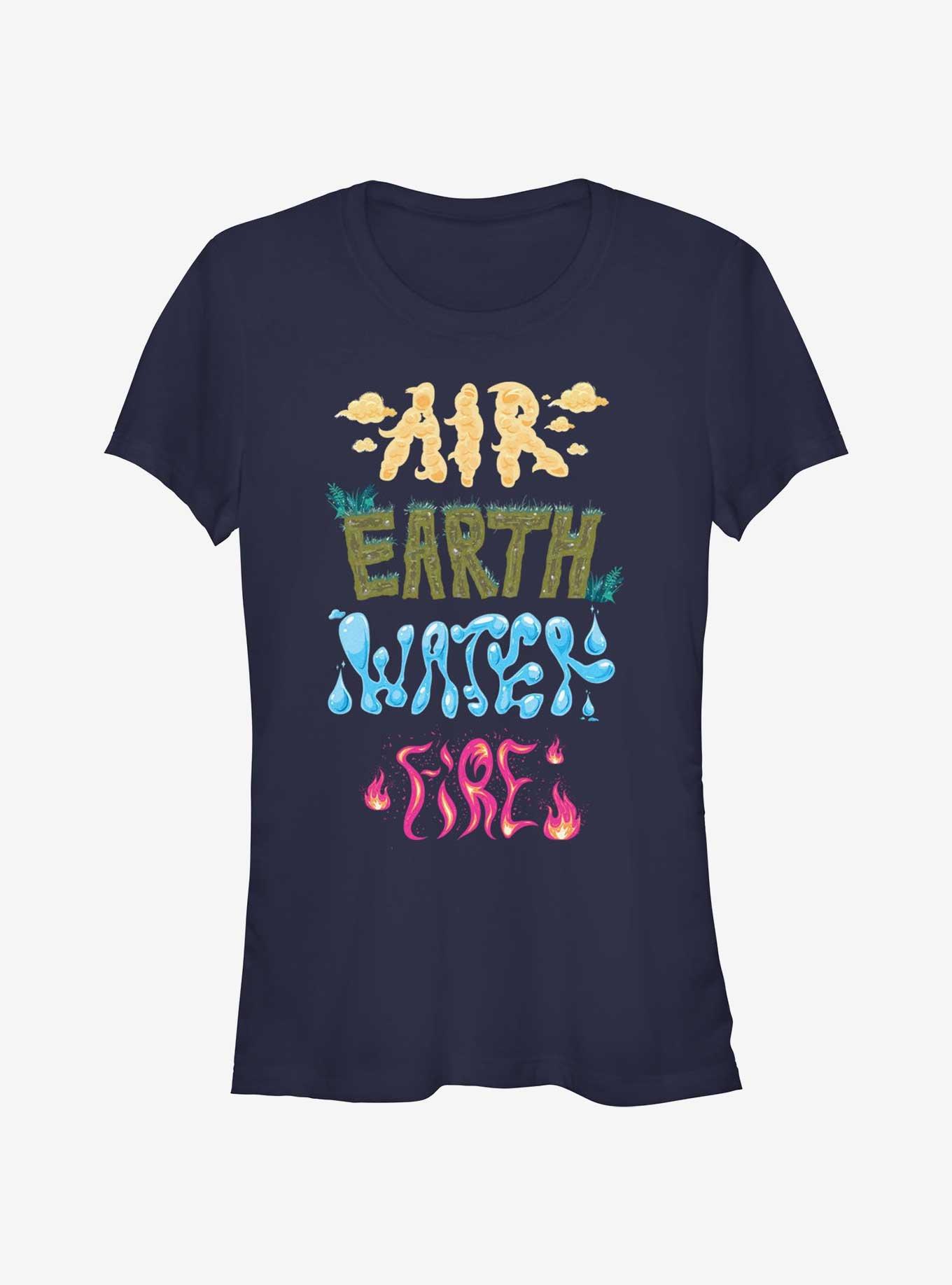 Disney Pixar Elemental Text Stack Girls T-Shirt, NAVY, hi-res