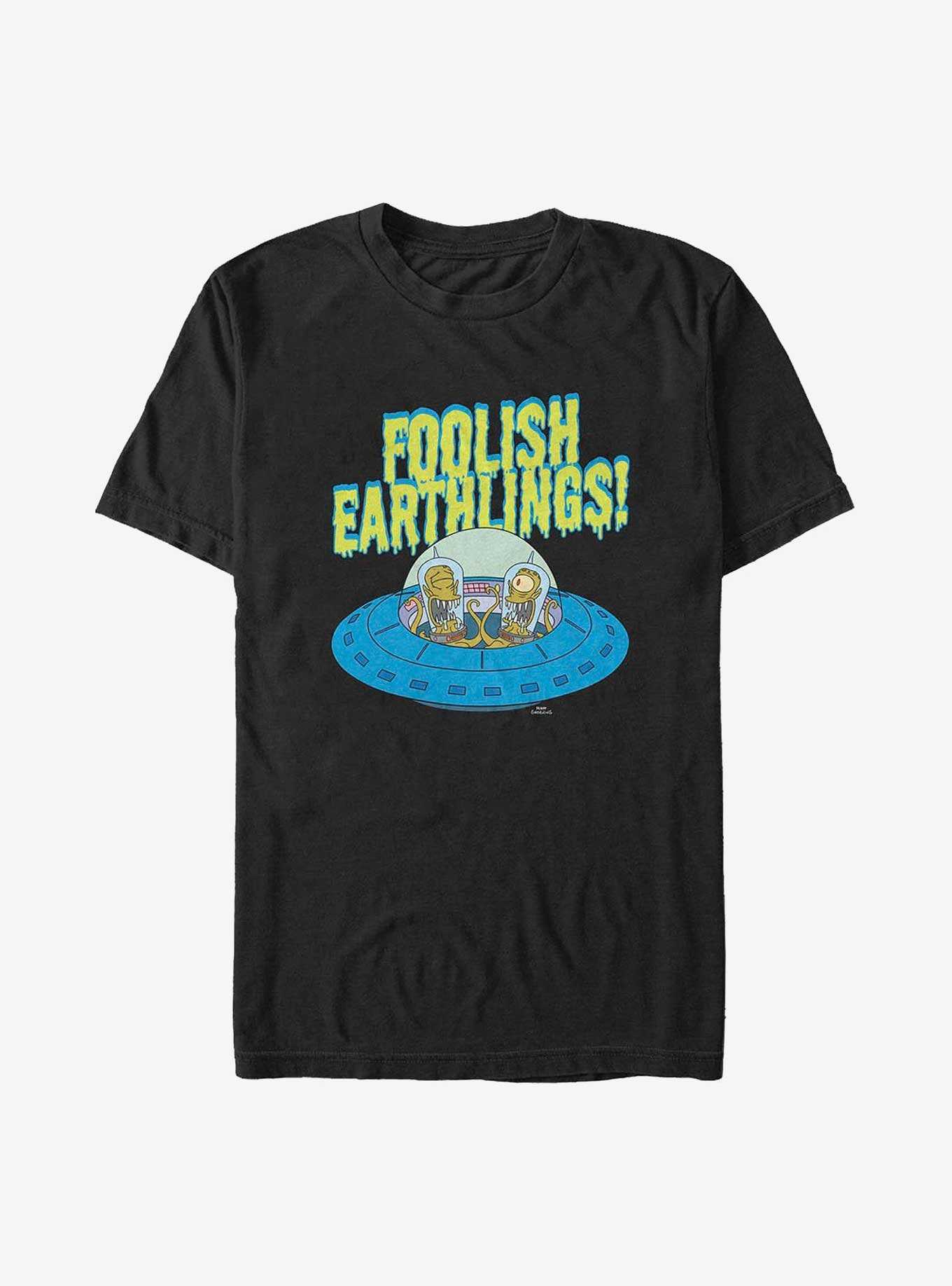 The Simpsons Foolish Earthlings Big & Tall T-Shirt, , hi-res