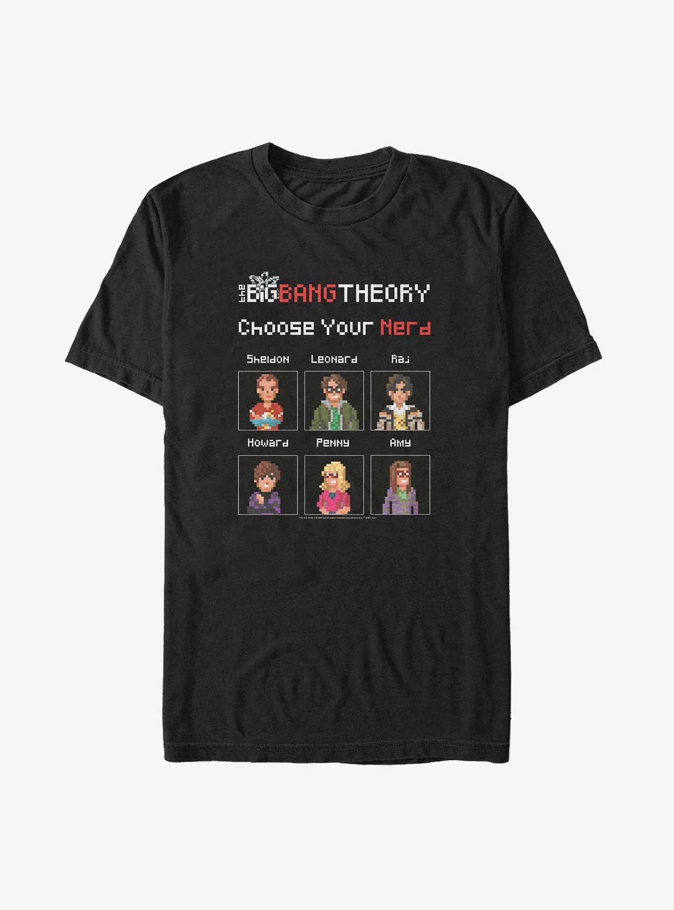 The Big Bang Theory Choose Your Nerd Big & Tall T-Shirt, BLACK, hi-res