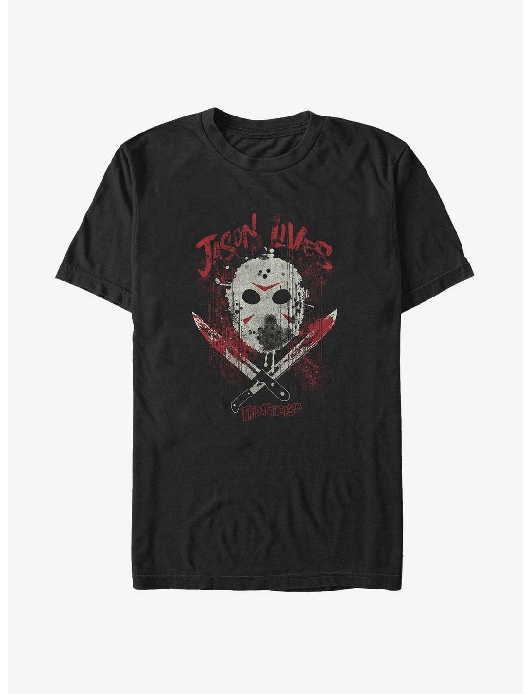 Friday the 13th Jason Lives Big & Tall T-Shirt, BLACK, hi-res
