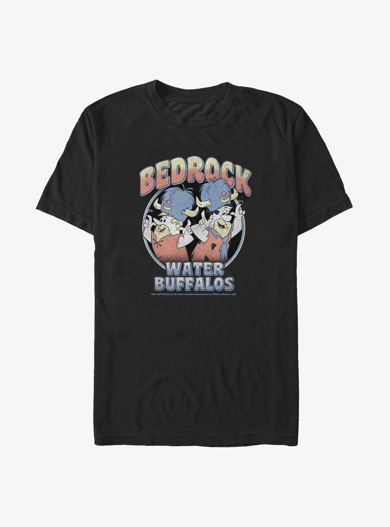 The Flintstones Bedrock Water Buffalos Big & Tall T-Shirt, BLACK, hi-res