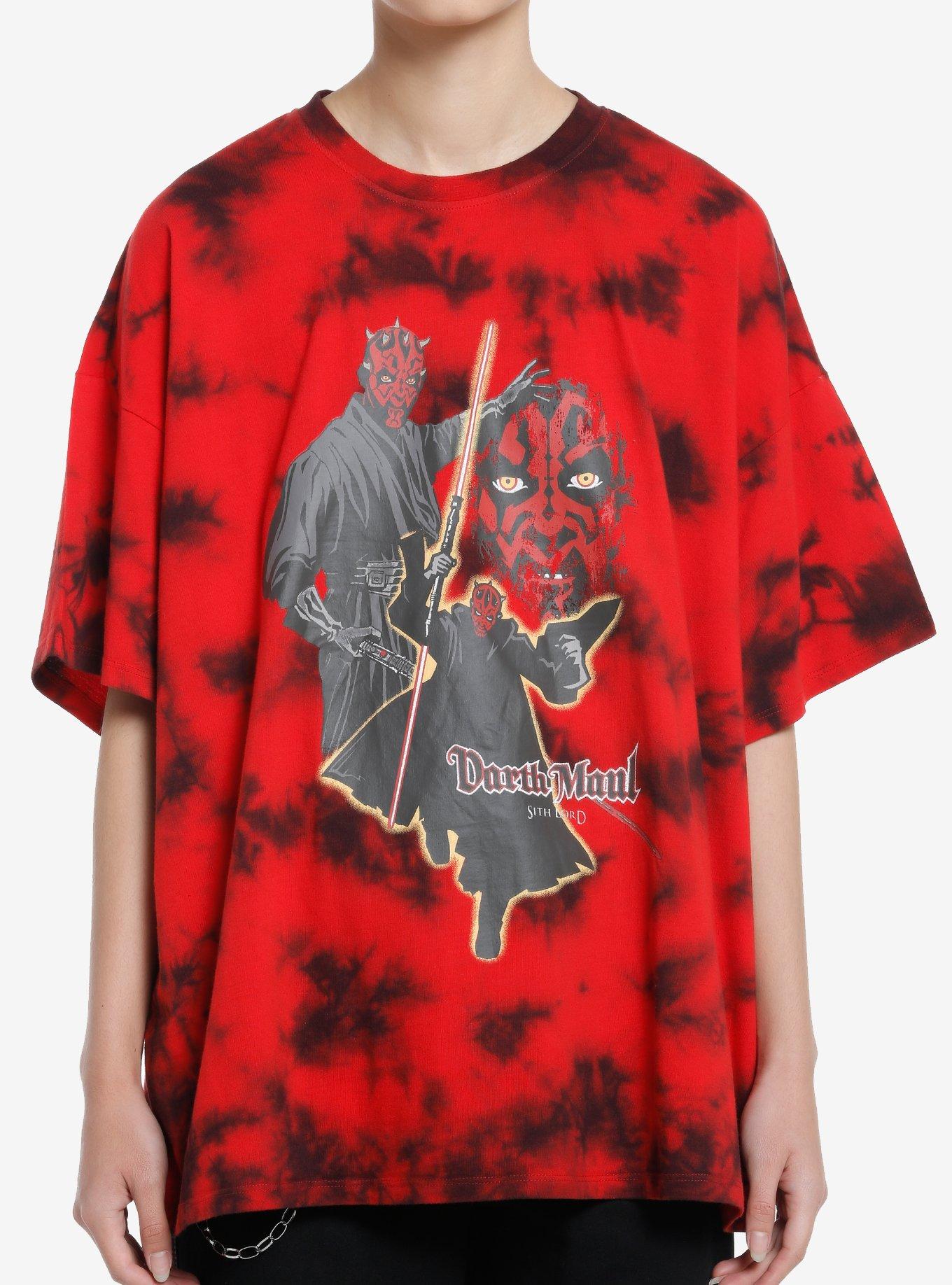 Her Universe Star Wars Darth Maul Tie-Dye Girls Oversized T-Shirt, MULTI, hi-res