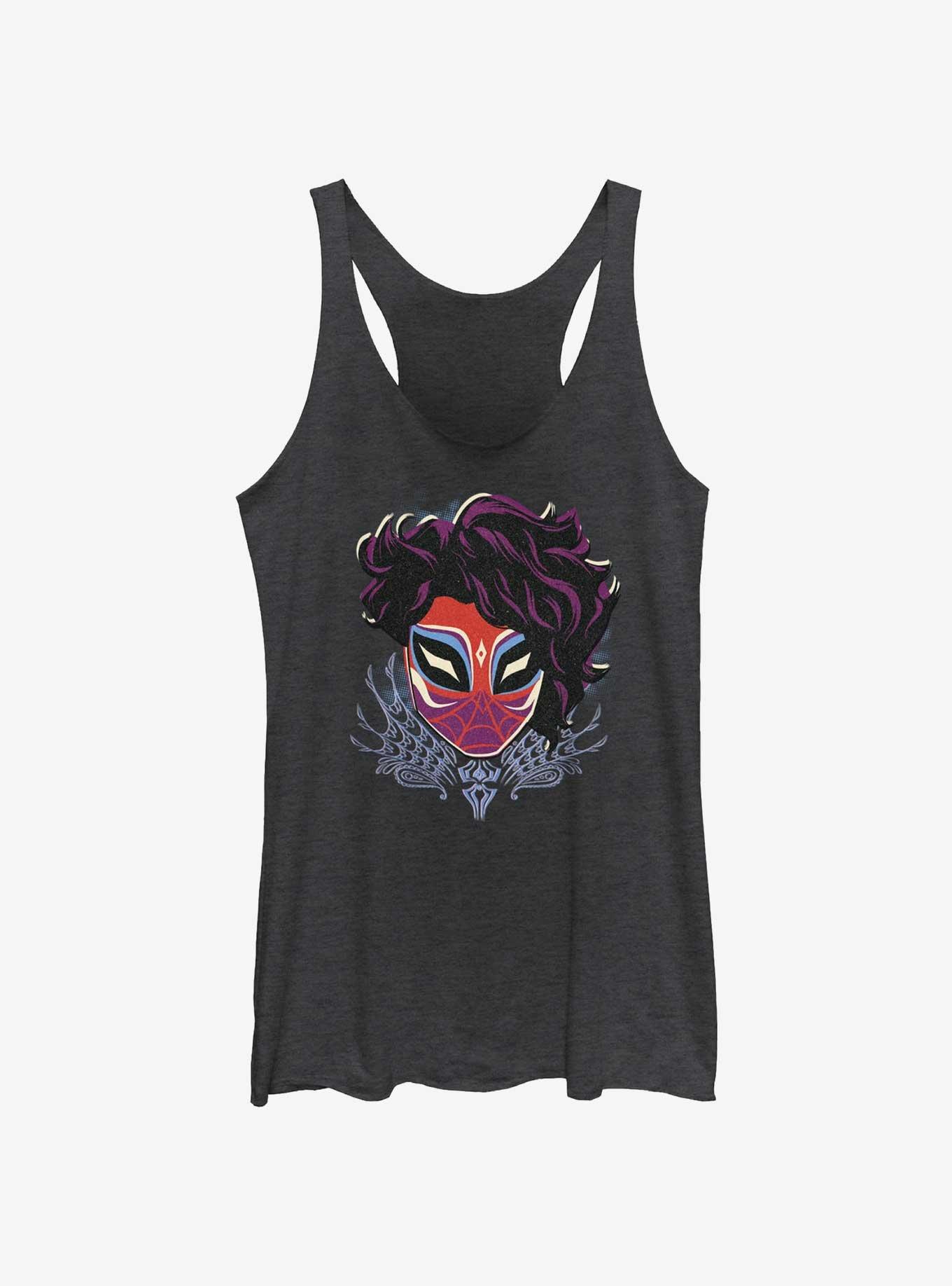 Marvel Spider-Man: Across The Spiderverse Pavitr Portrait Womens Tank Top, BLK HTR, hi-res