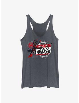 Marvel Spider-Man: Across The Spiderverse Miles Name Tag Womens Tank Top, , hi-res