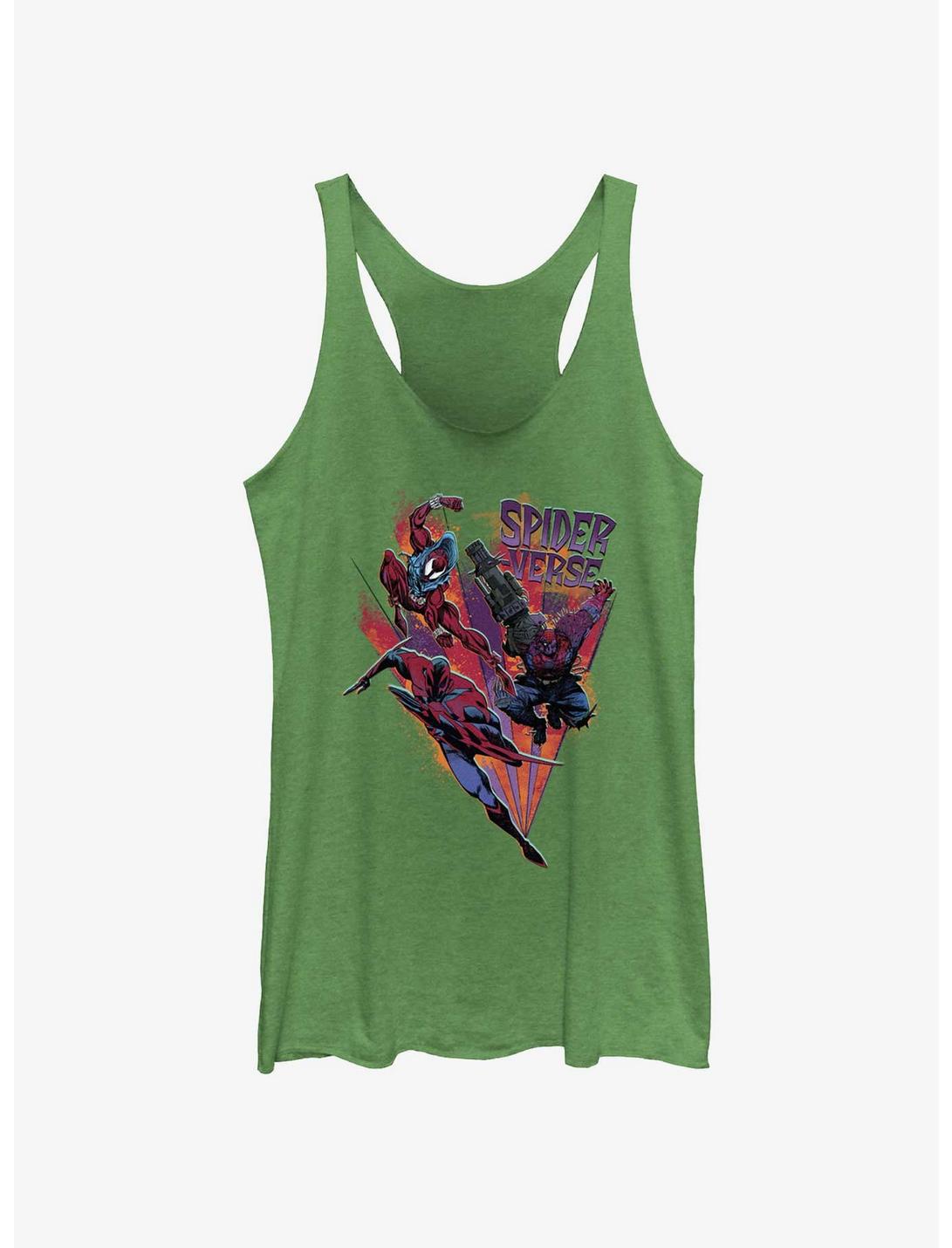 Marvel Spider-Man: Across The Spiderverse Trio Badge Womens Tank Top, ENVY, hi-res