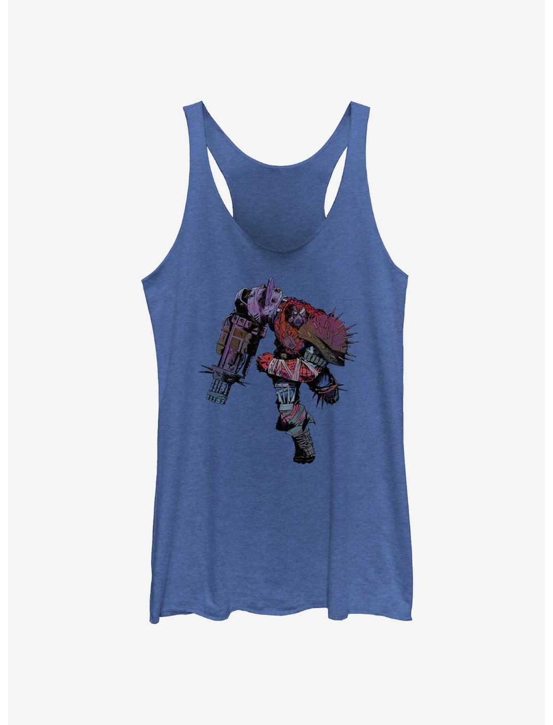 Marvel Spider-Man: Across The Spiderverse Cyborg Spider-Woman Pose Womens Tank Top, ROY HTR, hi-res
