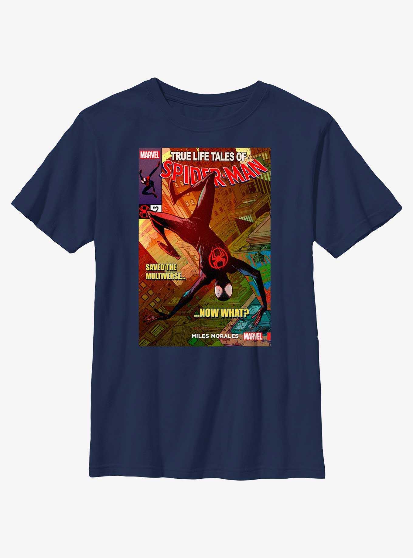 Marvel Spider-Man: Across The Spiderverse Comic Cover Youth T-Shirt, , hi-res