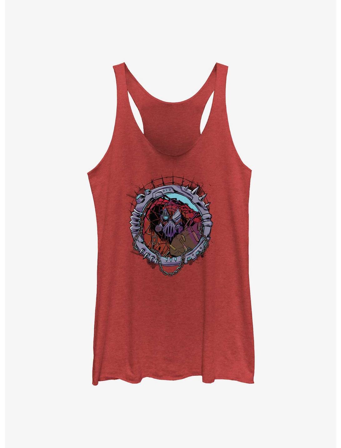 Marvel Spider-Man: Across The Spiderverse Cyborg Spider-Woman Badge Womens Tank Top, RED HTR, hi-res