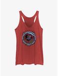Marvel Spider-Man: Across The Spiderverse Cyborg Spider-Woman Badge Womens Tank Top, RED HTR, hi-res