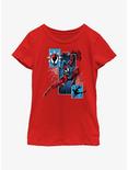 Marvel Spider-Man: Across The Spiderverse Scarlet Spider Senses Tingling Youth Girls T-Shirt, RED, hi-res