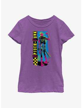 Marvel Spider-Man: Across The Spiderverse Spider-Punk Poster Youth Girls T-Shirt, , hi-res