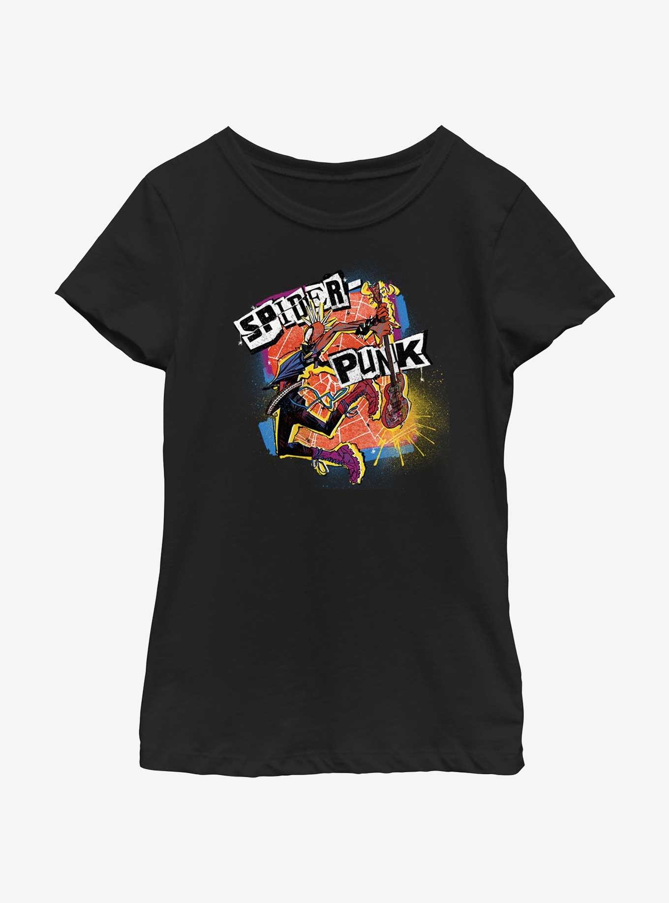Marvel Spider-Man: Across The Spiderverse Rock On Spider-Punk Youth Girls T-Shirt, , hi-res