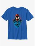 Marvel Spider-Man: Across The Spiderverse Scarlet Spider Head Youth T-Shirt, ROYAL, hi-res