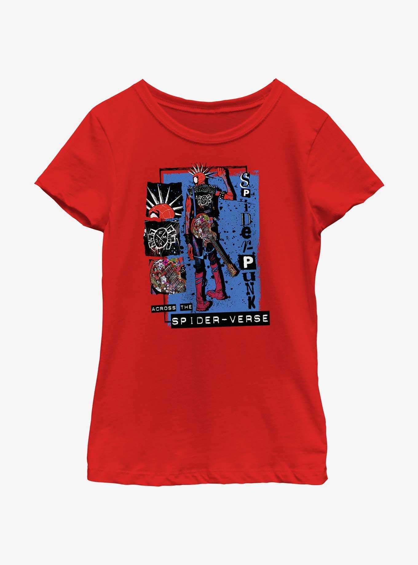 Marvel Spider-Man: Across The Spiderverse Punk Power Spider-Punk Youth Girls T-Shirt, , hi-res
