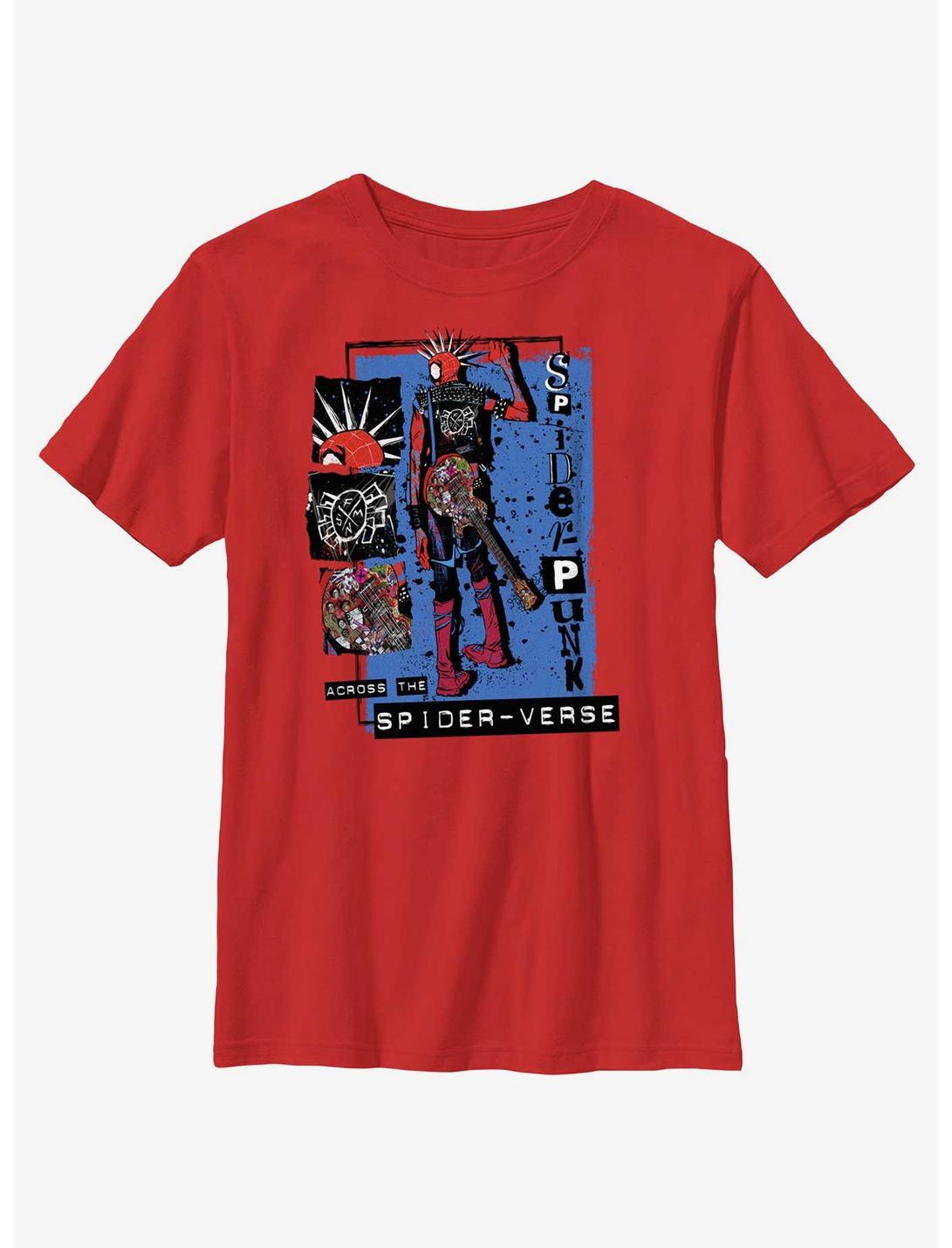 Marvel Spider-Man: Across The Spiderverse Punk Power Spider-Punk Youth T-Shirt, RED, hi-res