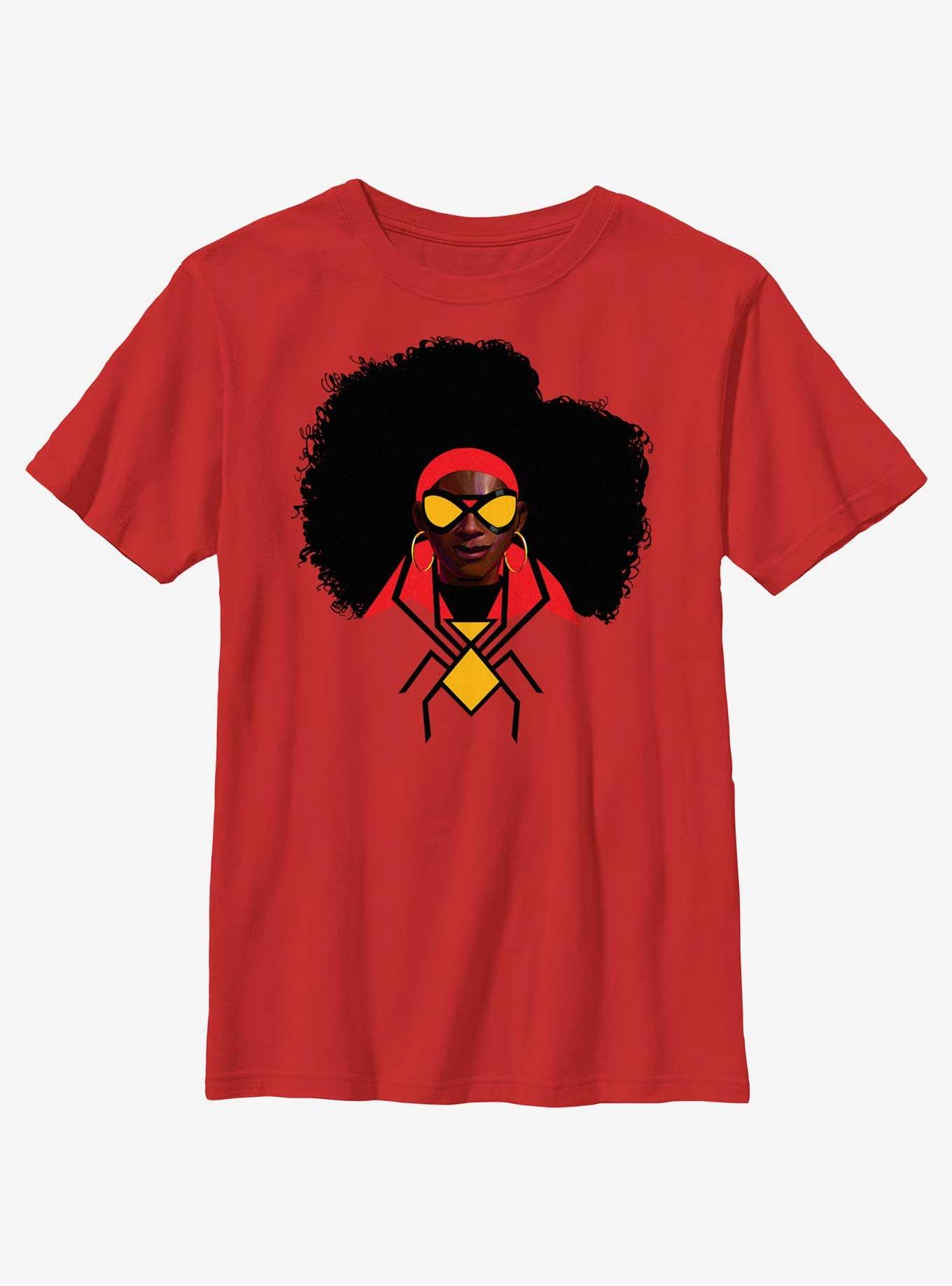 Marvel Spider-Man: Across The Spiderverse Jessica Drew Portrait Youth T-Shirt, RED, hi-res