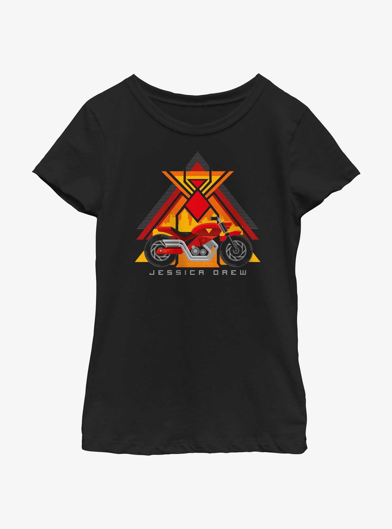 Marvel Spider-Man: Across The Spiderverse Jessica Drew Motorbike Youth Girls T-Shirt, , hi-res