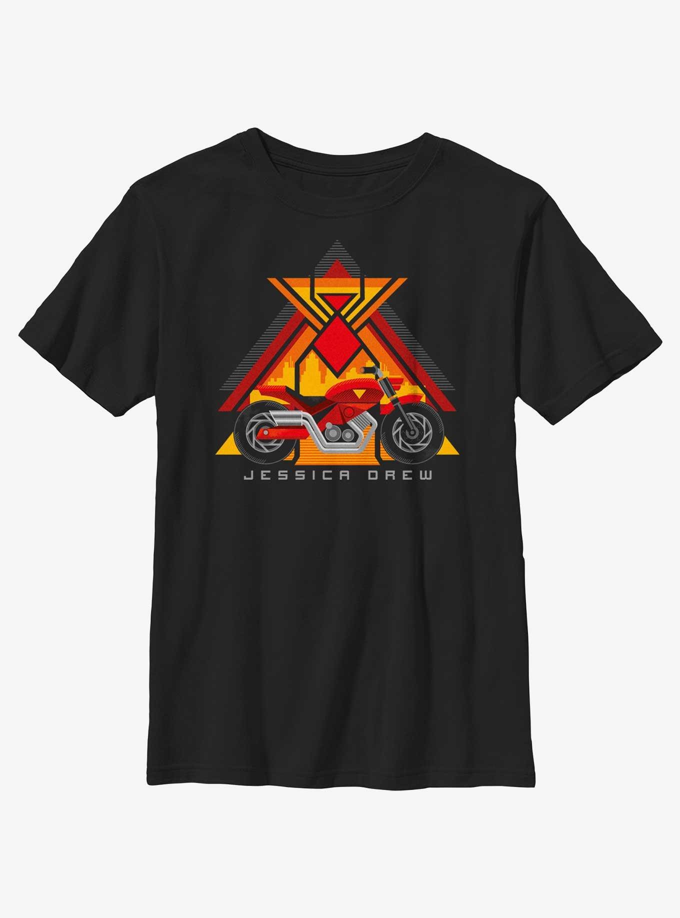 Marvel Spider-Man: Across The Spiderverse Jessica Drew Motorbike Youth T-Shirt, , hi-res