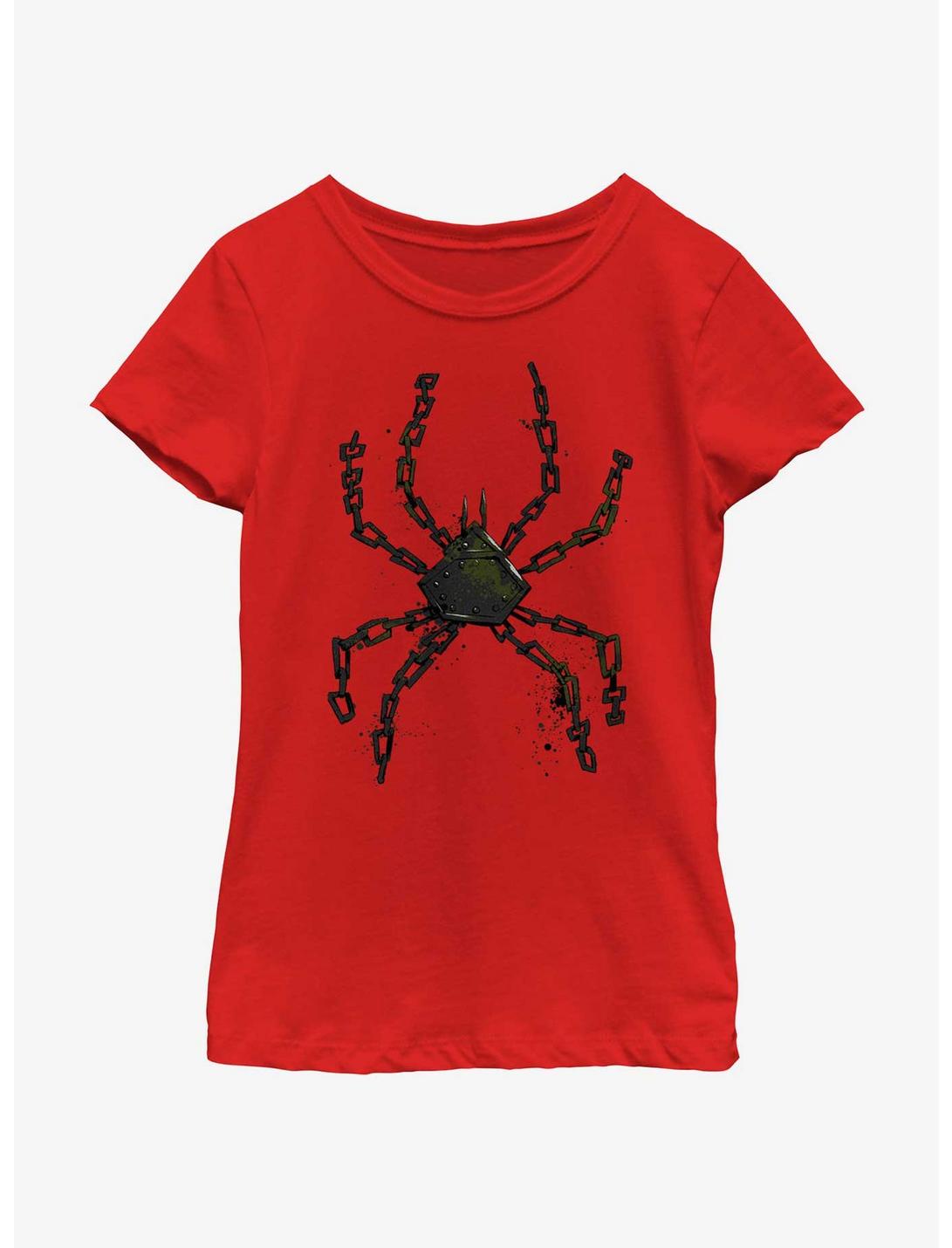 Marvel Spider-Man: Across The Spiderverse Cyborg Spider-Woman Icon Youth Girls T-Shirt, RED, hi-res