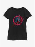 Marvel Spider-Man: Across The Spiderverse Scarlet Spider Badge Youth Girls T-Shirt, BLACK, hi-res