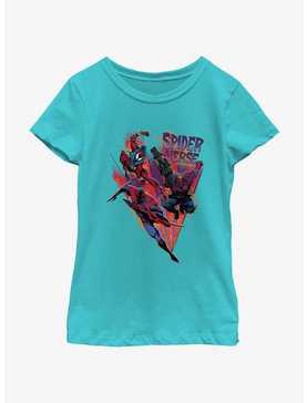 Marvel Spider-Man: Across The Spiderverse Trio Badge Youth Girls T-Shirt, , hi-res