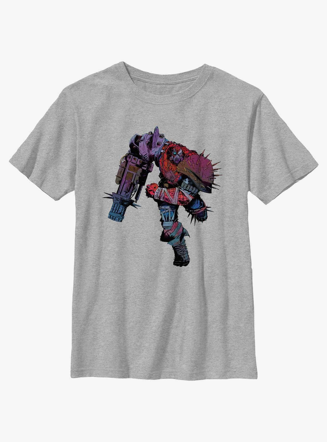 Marvel Spider-Man: Across The Spiderverse Cyborg Spider-Woman Pose Youth T-Shirt, , hi-res