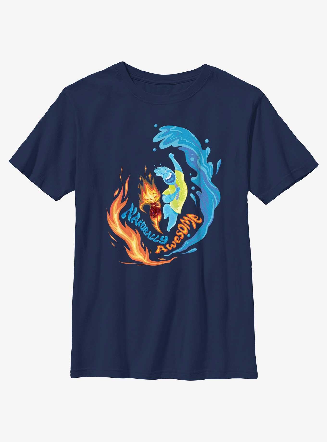 Disney Pixar Elemental Naturally Awesome Ember & Wade Youth T-Shirt, , hi-res