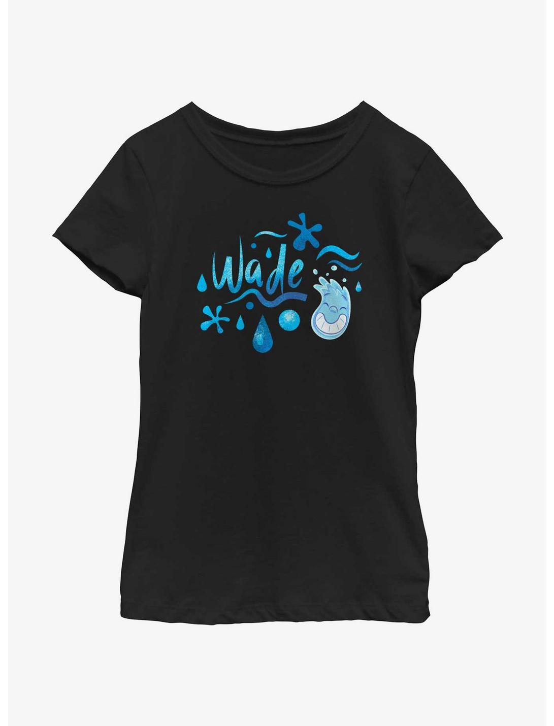 Disney Pixar Elemental Wade Element Badge Youth Girls T-Shirt, BLACK, hi-res