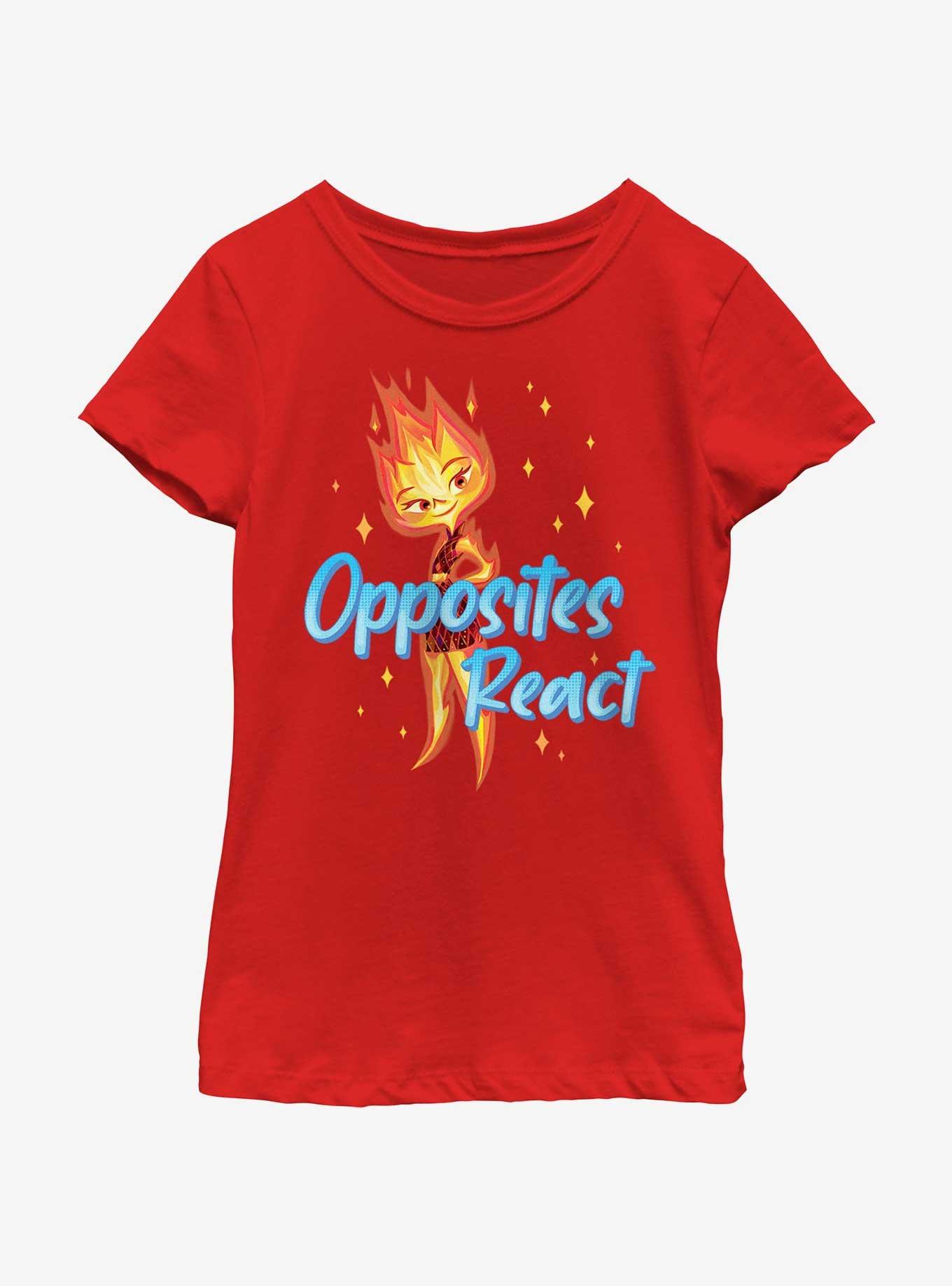 Disney Pixar Elemental Ember Opposite Youth Girls T-Shirt, RED, hi-res