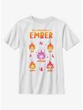 Disney Pixar Elemental Expressions Of Ember Youth T-Shirt, WHITE, hi-res