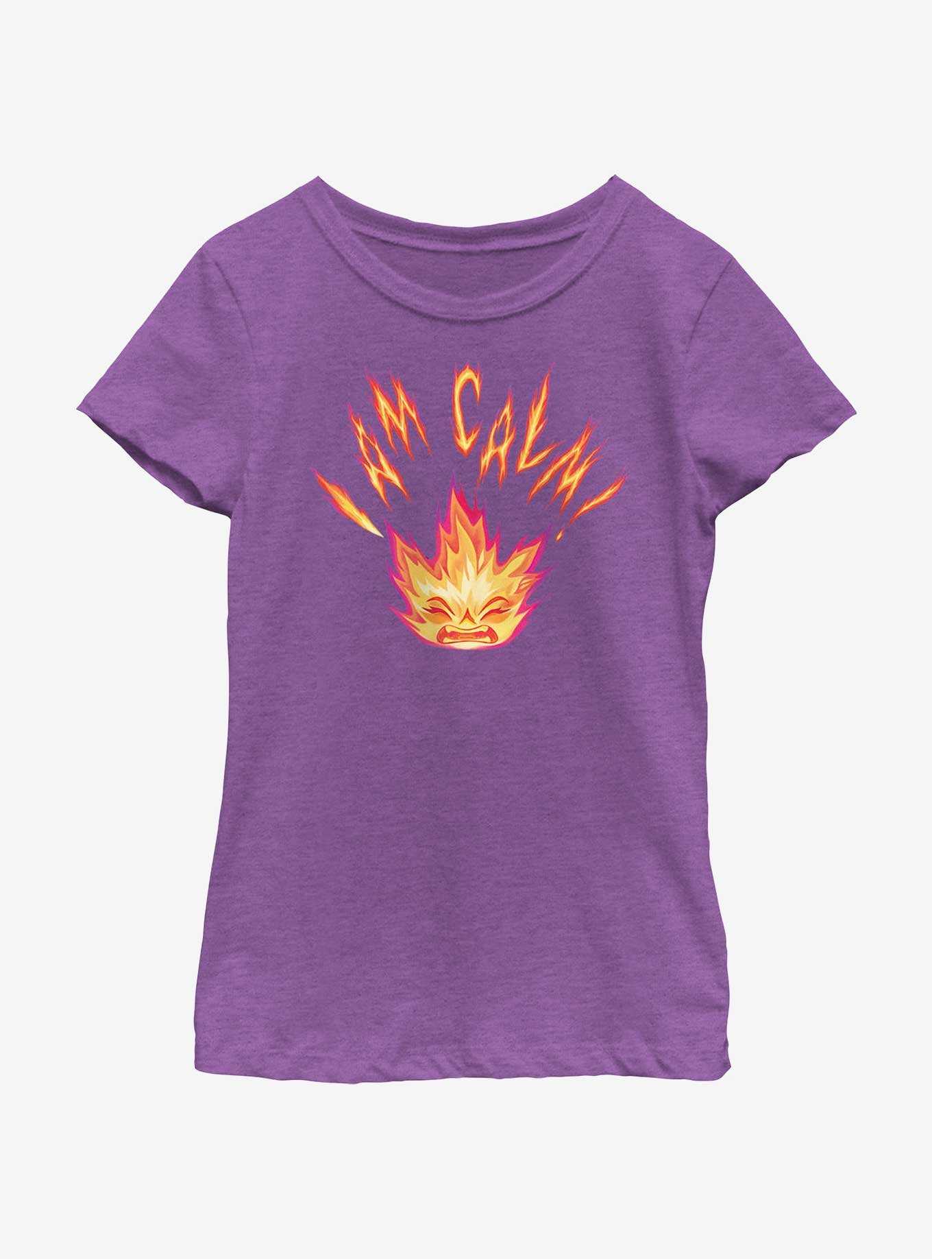 Disney Pixar Elemental I Am Calm Ember Youth Girls T-Shirt, , hi-res