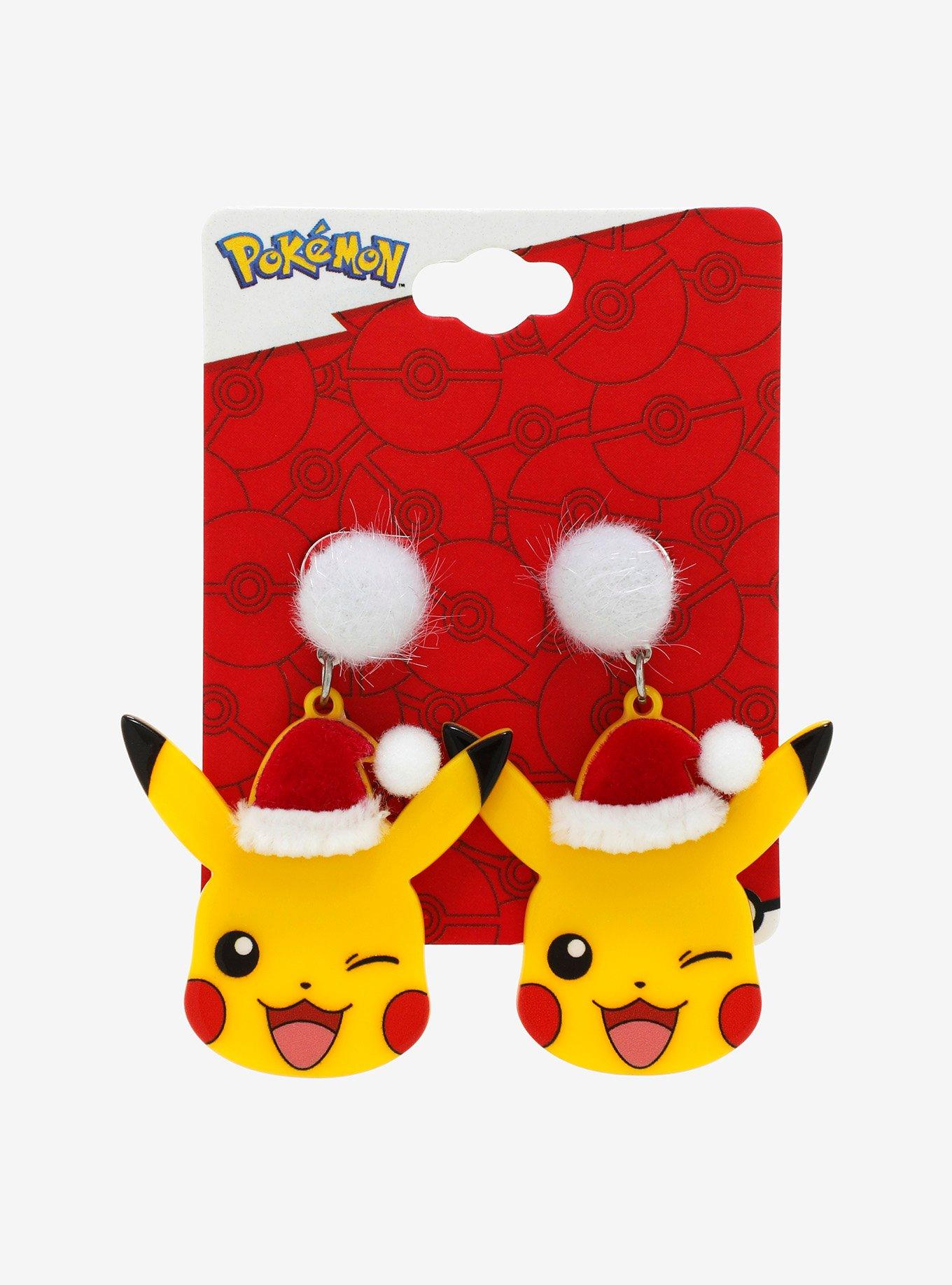 Pok&eacute;mon Pikachu Santa Hat Earrings - BoxLunch Exclusive, , hi-res