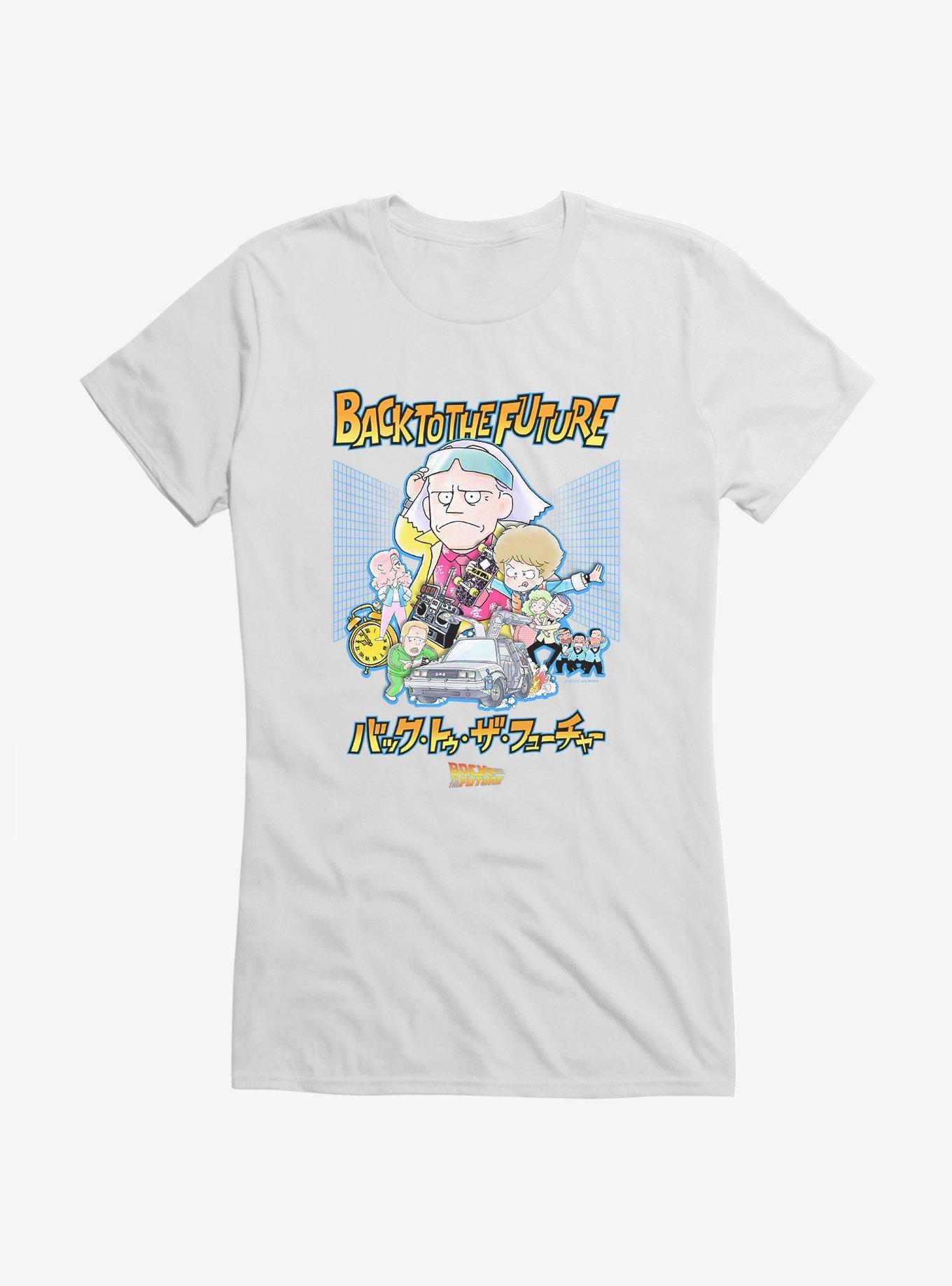 Back To The Future Anime Collage Girls T-Shirt, , hi-res