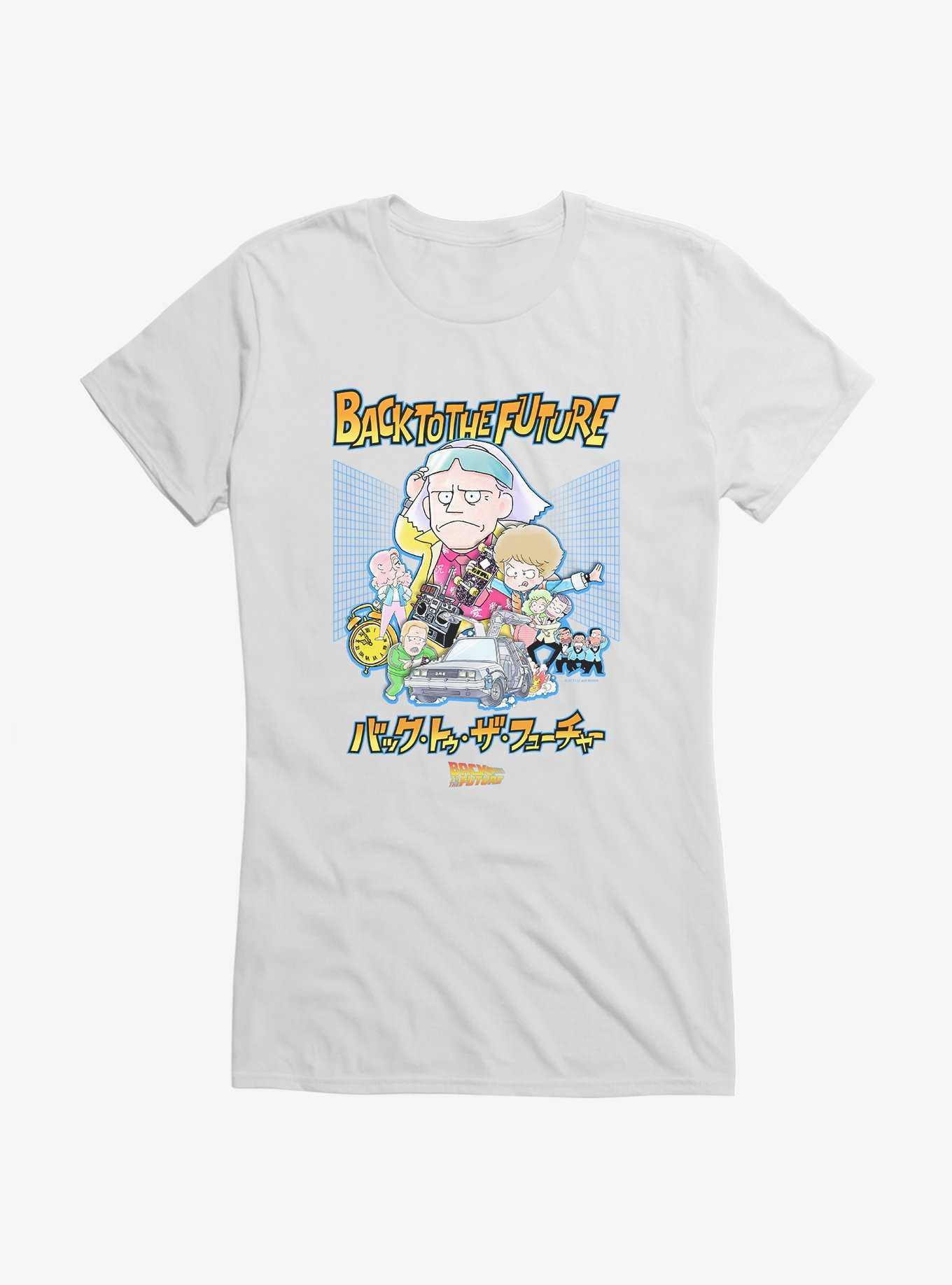 Back To The Future Anime Collage Girls T-Shirt, , hi-res