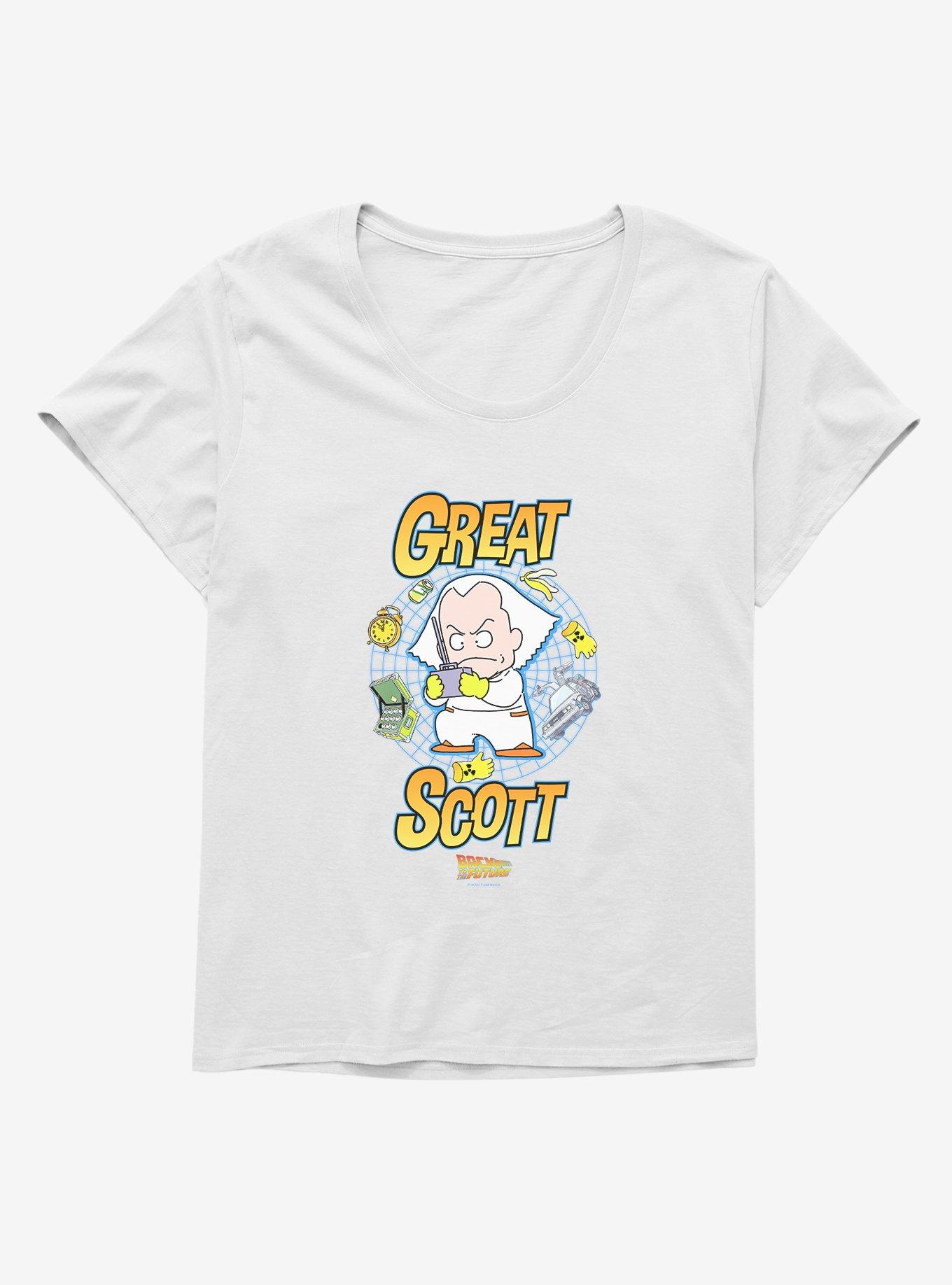 Back To The Future Anime Great Scott Girls T-Shirt Plus Size, , hi-res