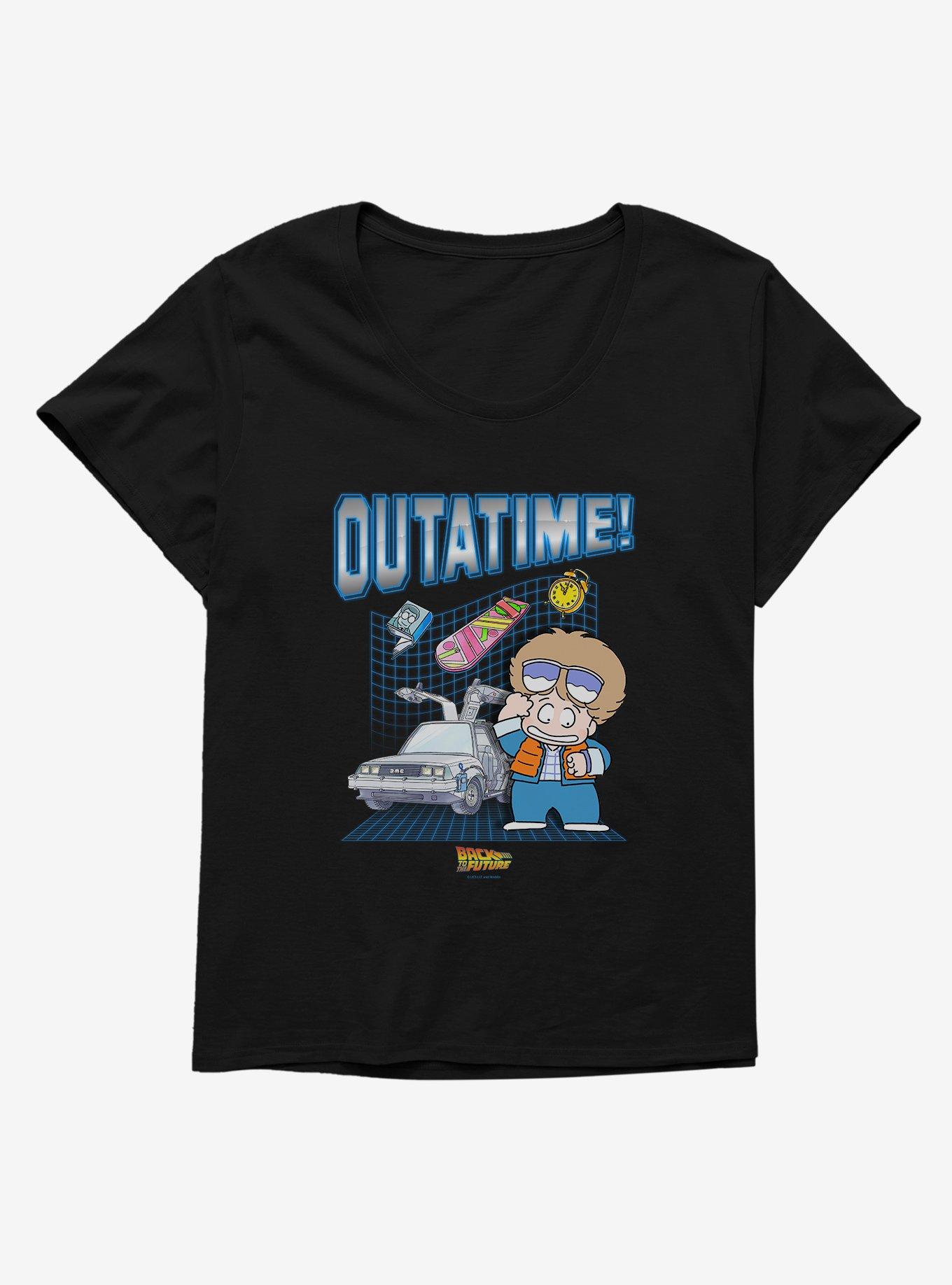 Back To The Future Anime Outatime! Girls T-Shirt Plus