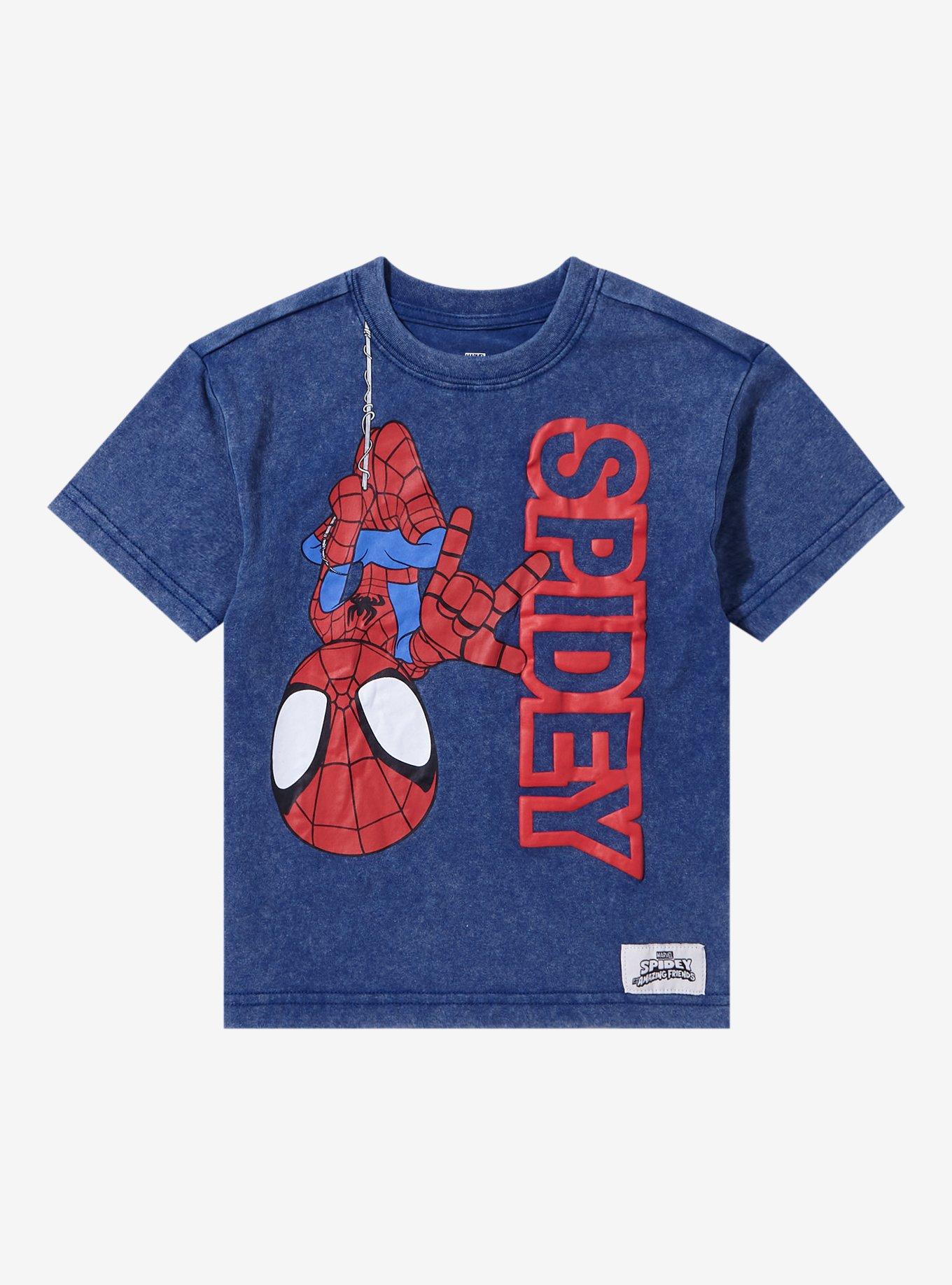 Marvel Spidey and His Amazing Friends Spidey Portrait Toddler T-Shirt - BoxLunch Exclusive, LIGHT BLUE, hi-res