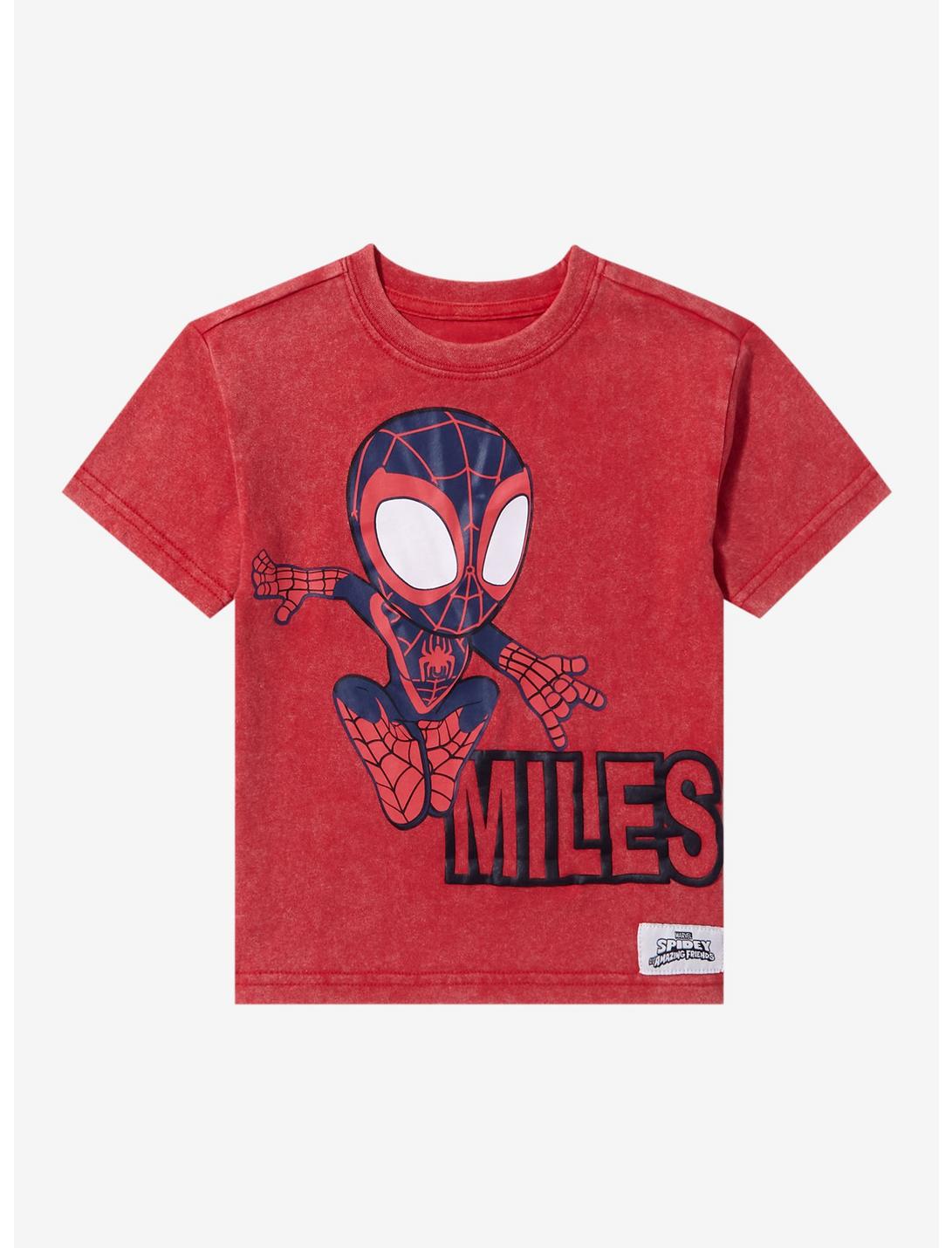 Marvel Spidey and His Amazing Friends Miles Morales Portrait Toddler T-Shirt - BoxLunch Exclusive, RED, hi-res