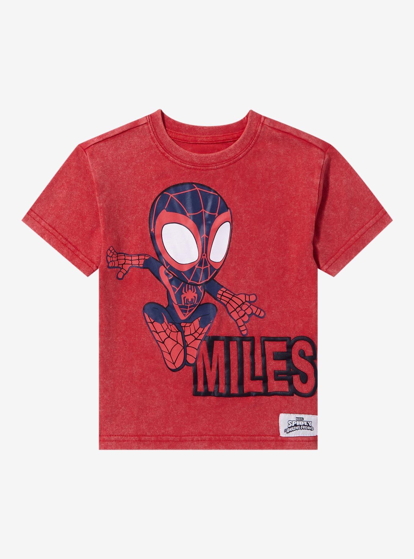 Marvel Spidey and His Amazing Friends Miles Morales Portrait Toddler T-Shirt - BoxLunch Exclusive, RED, hi-res