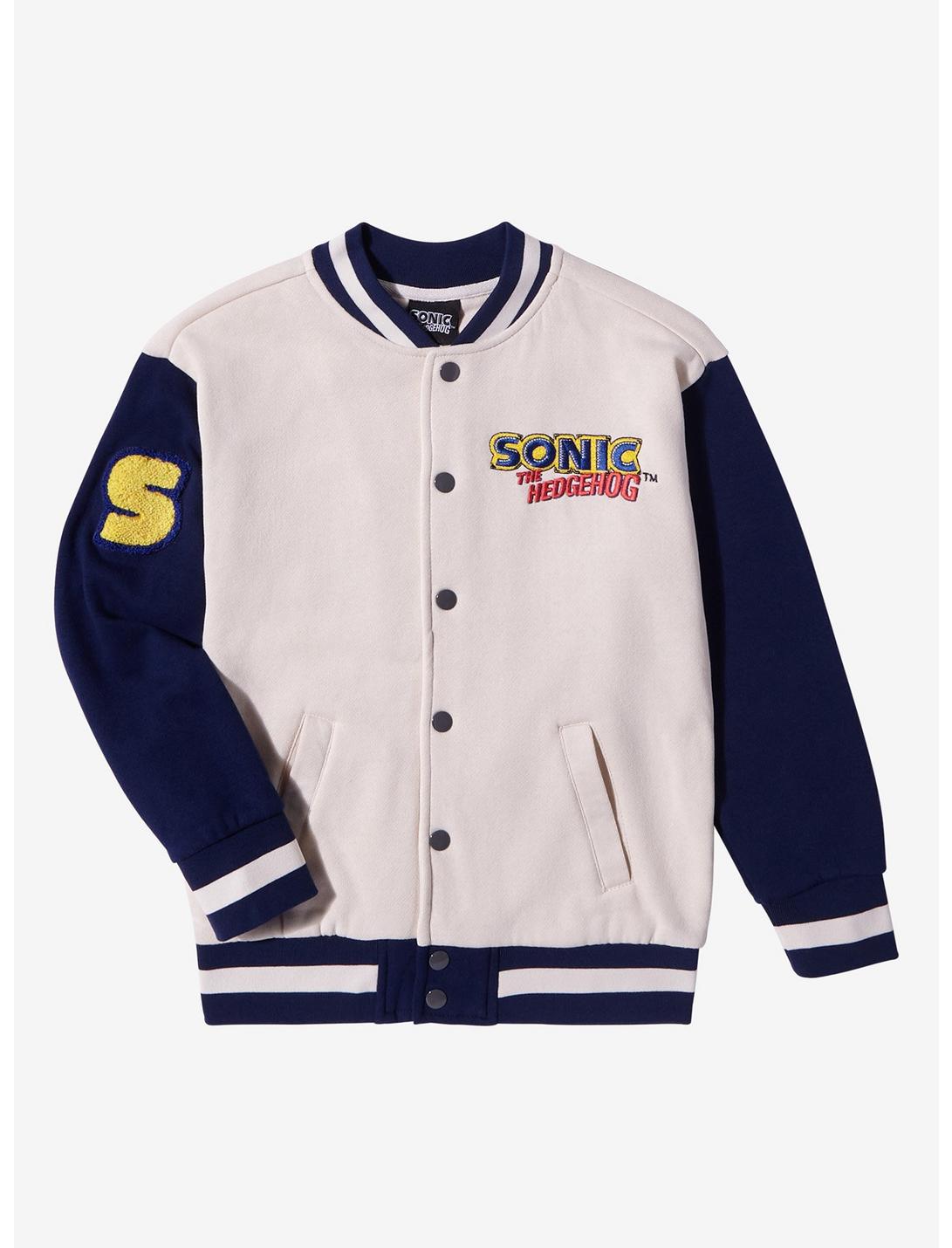 Sonic the Hedgehog Team Sonic Youth Varsity Jacket - BoxLunch Exclusive, BEIGE, hi-res