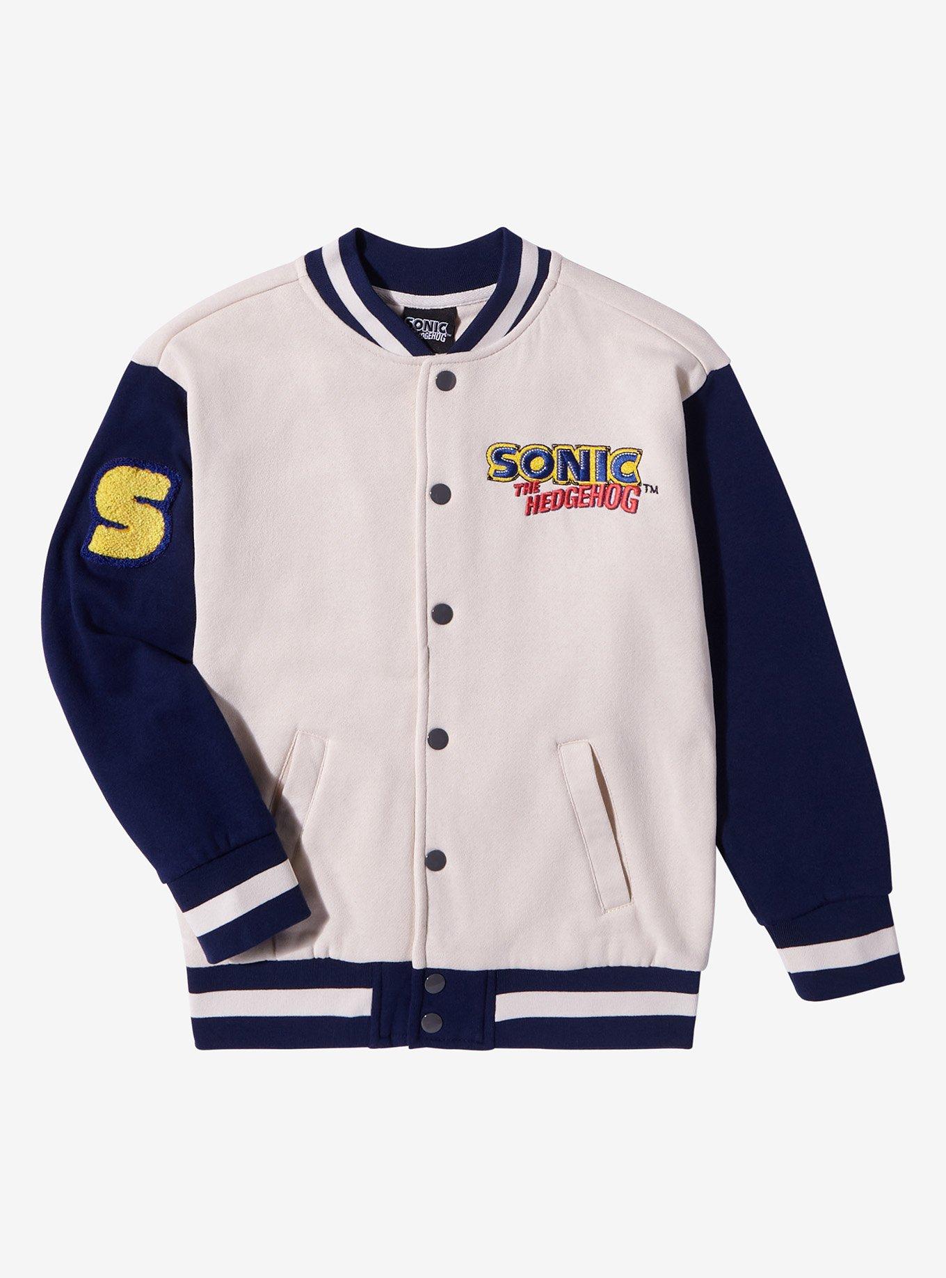 Sonic the Hedgehog Team Sonic Youth Varsity Jacket - BoxLunch Exclusive, BEIGE, hi-res