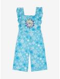 Disney Frozen Elsa Allover Print Toddler Ruffle Romper - BoxLunch Exclusive, BLUE, hi-res