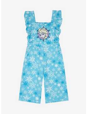 Disney Frozen Elsa Allover Print Toddler Ruffle Romper - BoxLunch Exclusive, , hi-res