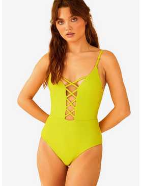 Dippin' Daisy's Bliss Swim One Piece Lime Sorbet Green, , hi-res