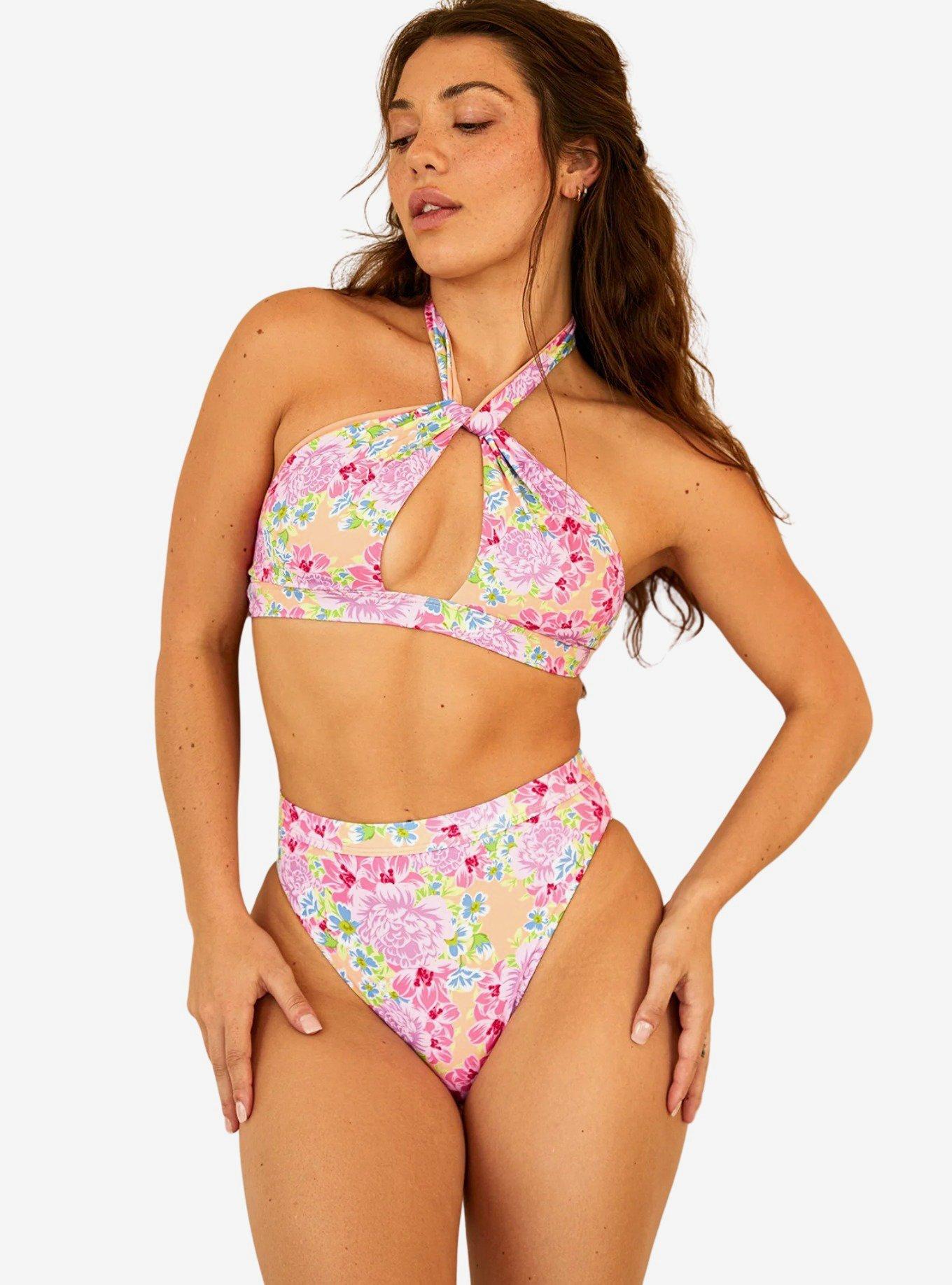 Dippin' Daisy's Penelope Swim Top Garden Gables Floral, FLORAL - PINK, hi-res