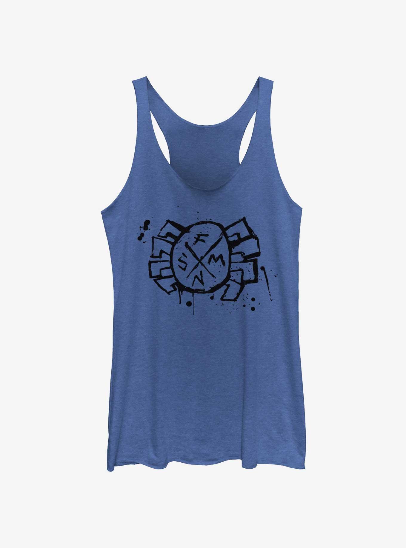 Marvel Spider-Man: Across The Spiderverse Spider-Punk Logo Womens Tank Top, ROY HTR, hi-res